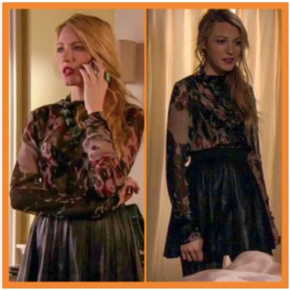 Parker leather skirt in black Gossip Girl